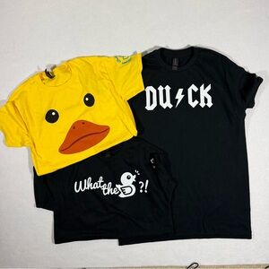 Lot of 3 Duck graphic T shirts in size M (2) and small (1) NWOT.